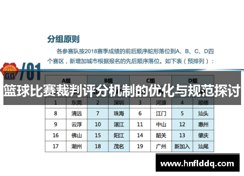 篮球比赛裁判评分机制的优化与规范探讨